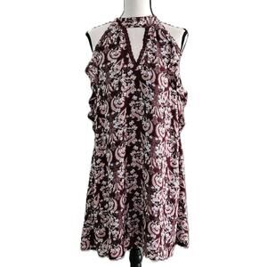 Altar'd State Women's Medium Sleeveless Floral‎ Print Halter Mini Dress